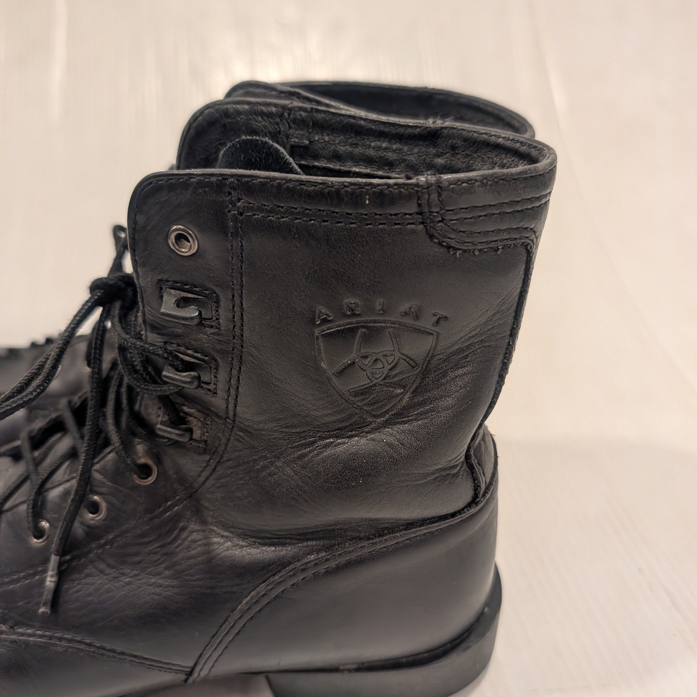 ARIAT Women's Heritage Ii Distressed Lacer Black Leather Boots Size 9 - Picture 5 of 11
